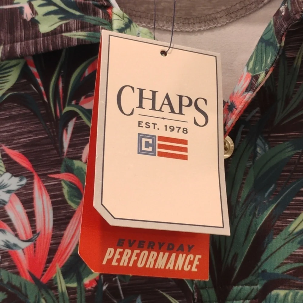 CHAPS Men's Floral Hawaiian Shirt - Picture 3 of 5